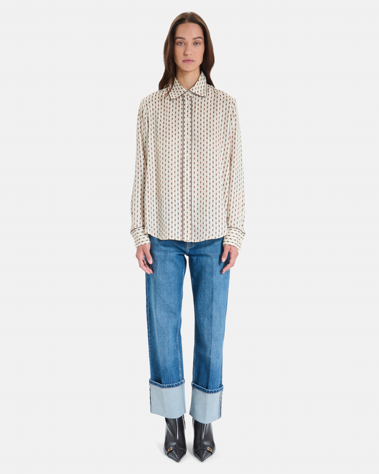 Cosmi P Shirt Straight-cut shirt with geometric patterns ZAPA