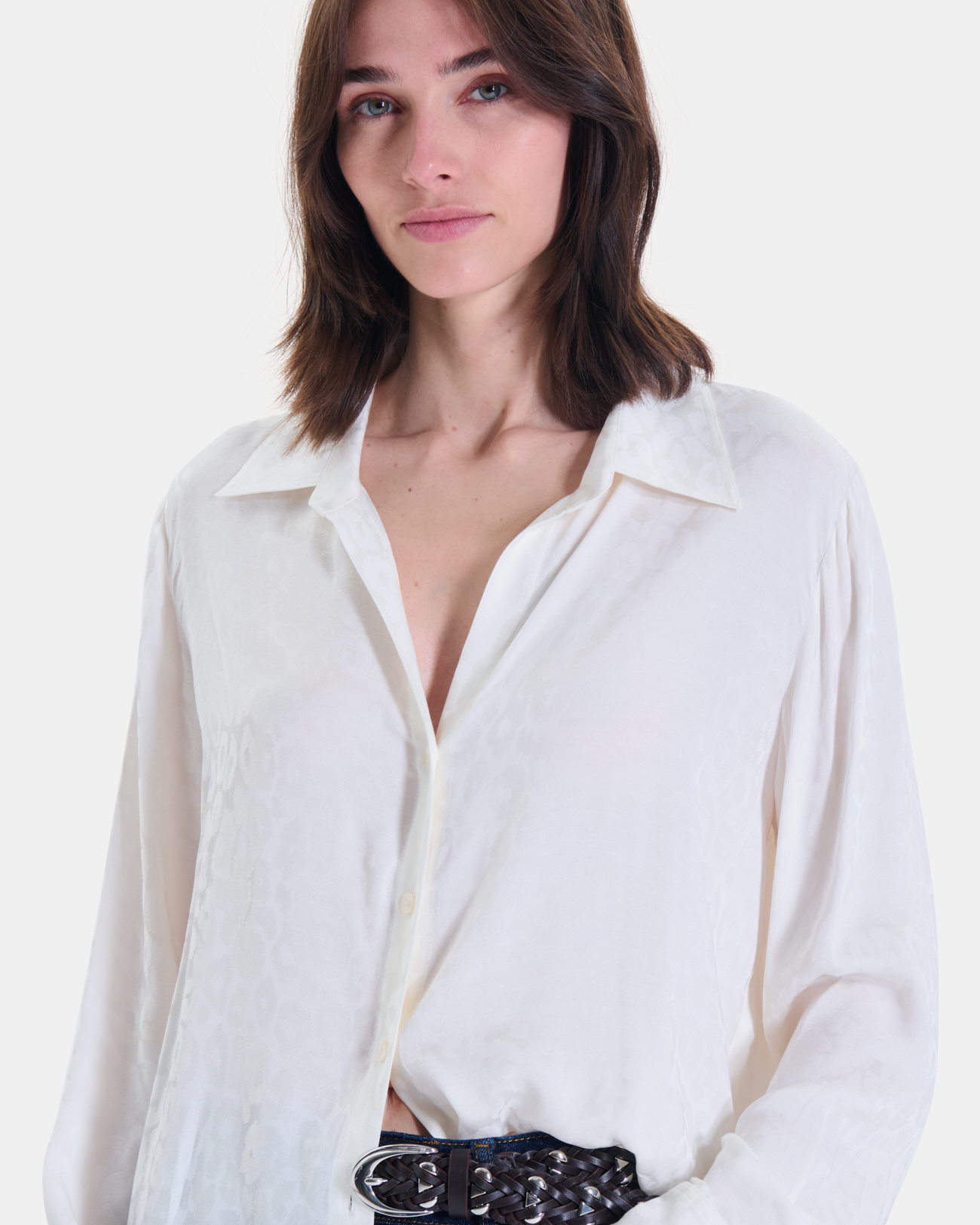 Corane Shirt Off-white, straight-cut shirt ZAPA
