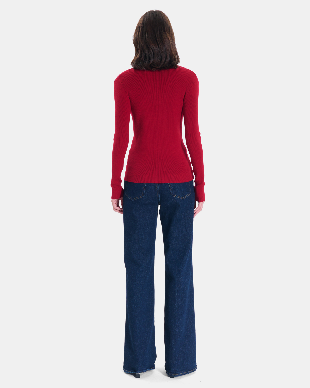 Gally vest Red knit button-up vest ZAPA