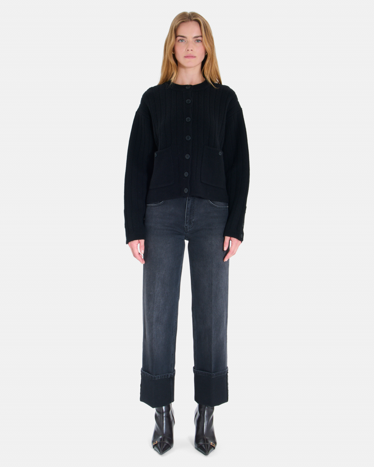 Gelina Vest Black merino wool vest ZAPA
