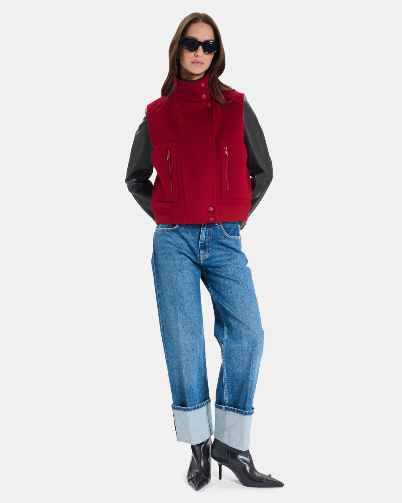 Gaspard vest Sleeveless wool vest with a high collar ZAPA