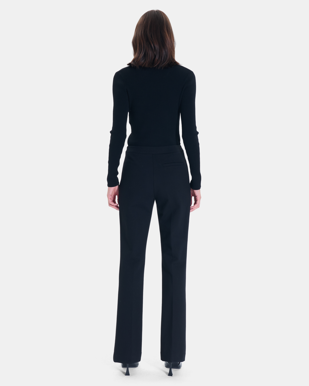 Noun cardigan Black ribbed knit zip-up vest ZAPA