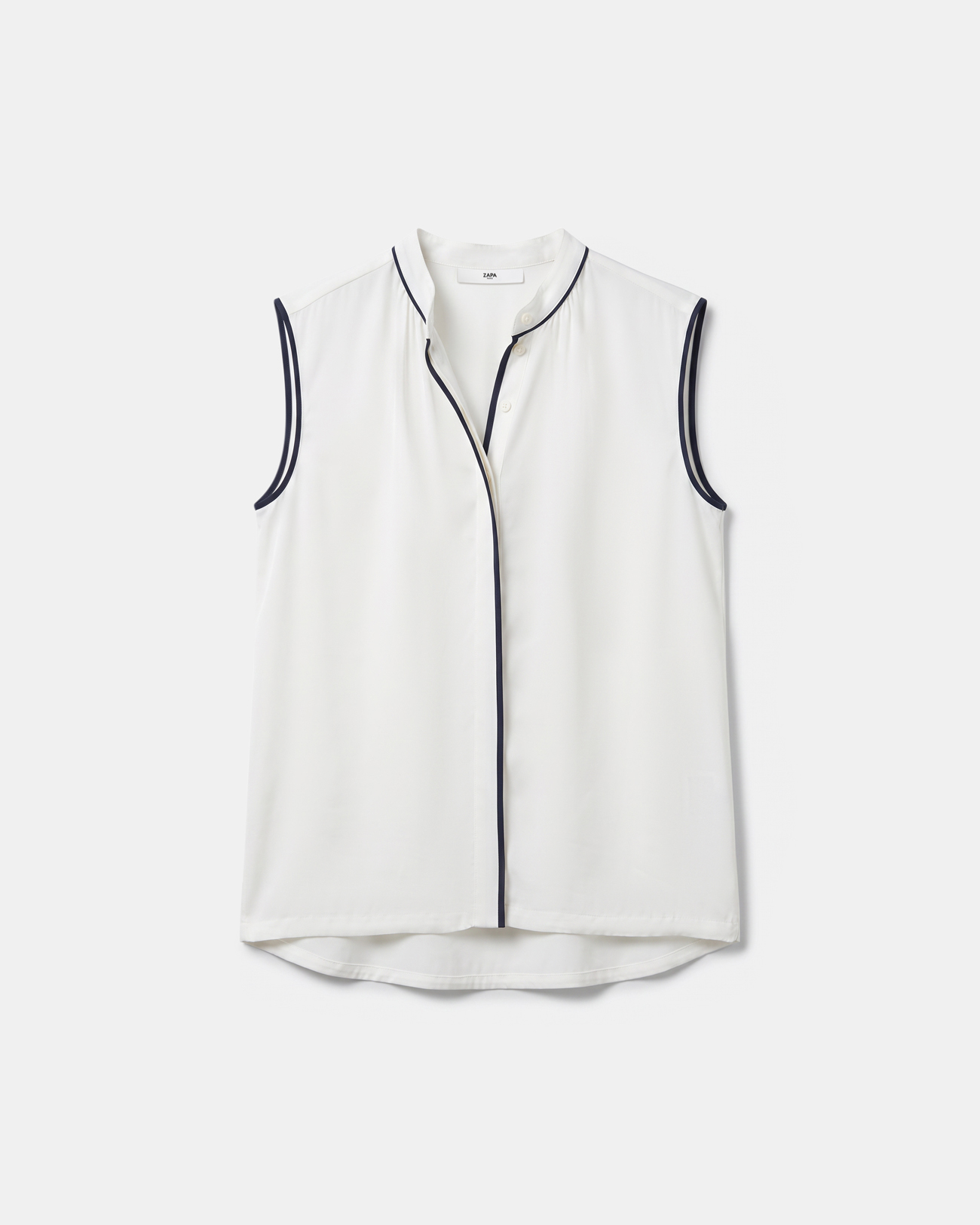 Top Toby Off-white sleeveless viscose top ZAPA
