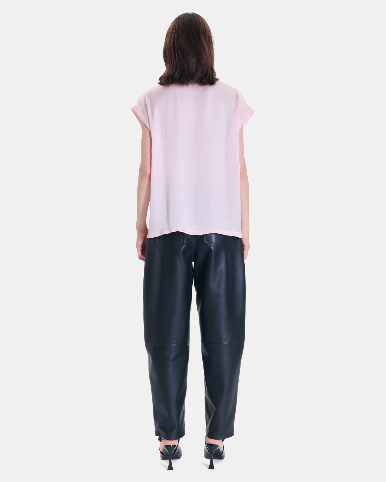Top Tracy Pink short-sleeved viscose top ZAPA