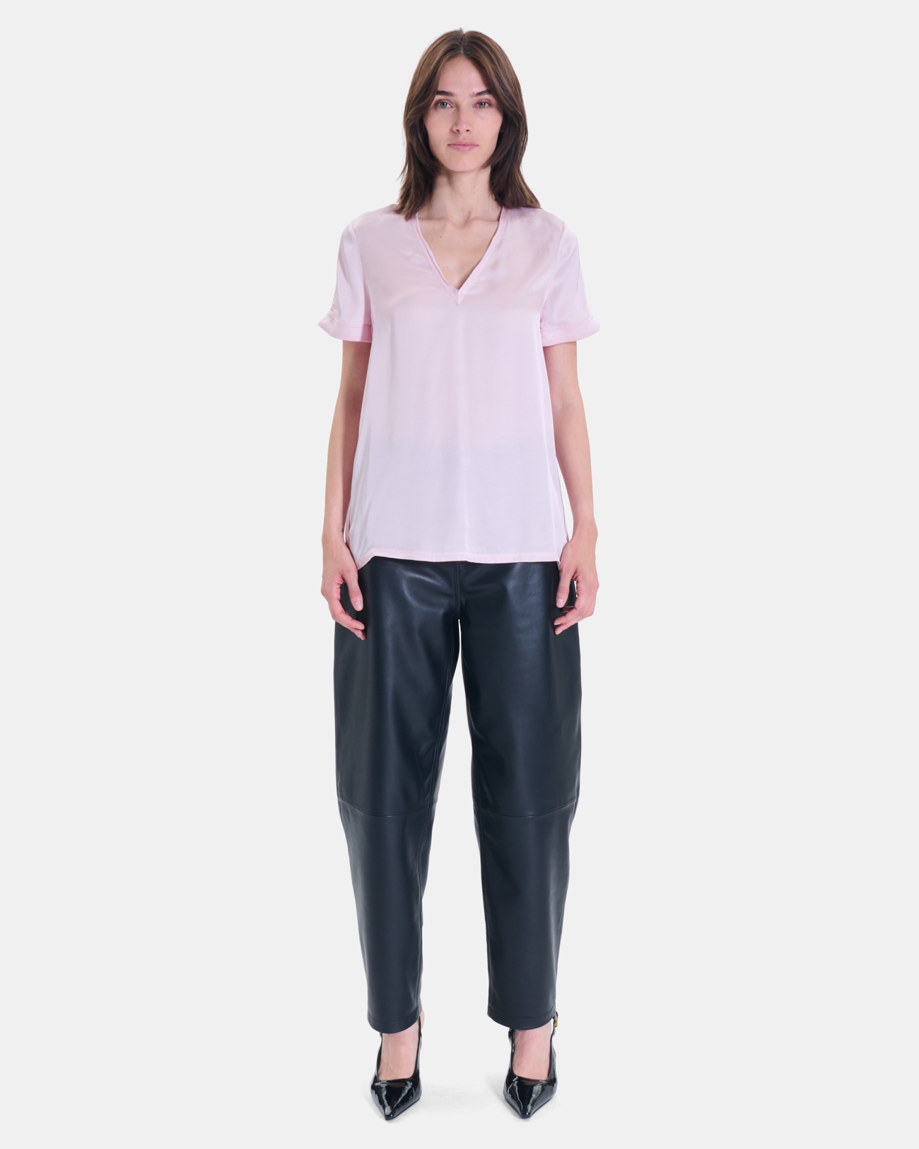 Top Tilda V-neck viscose top ZAPA