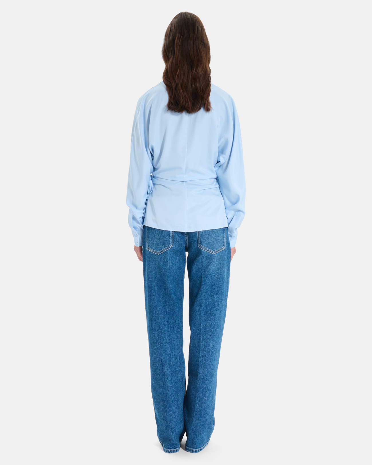 Top Taran Light blue crossover top ZAPA