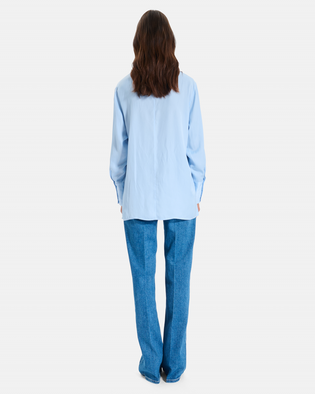 Top Tobias Light blue long-sleeved top with a high neck ZAPA