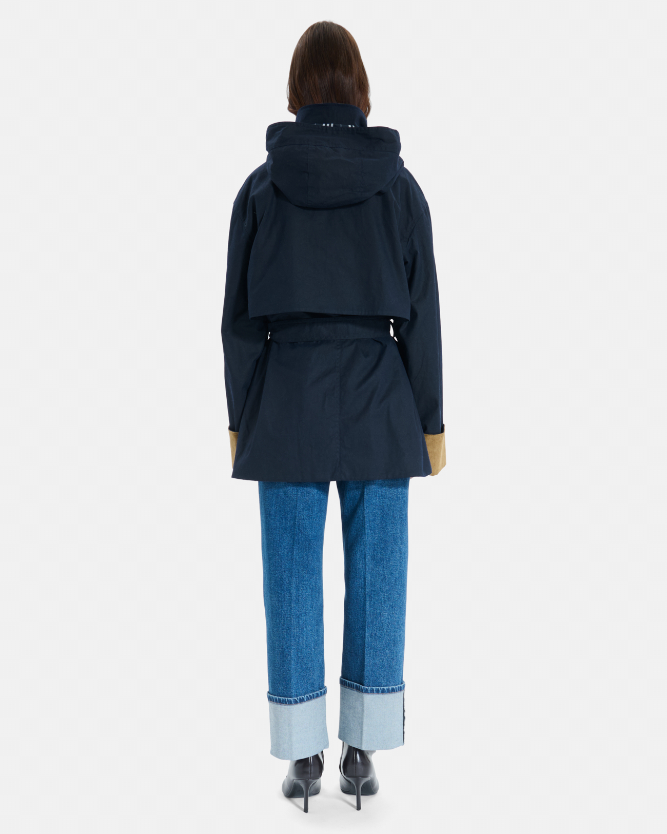 Tabi Trench Fitted nighttime trench coat in cotton ZAPA