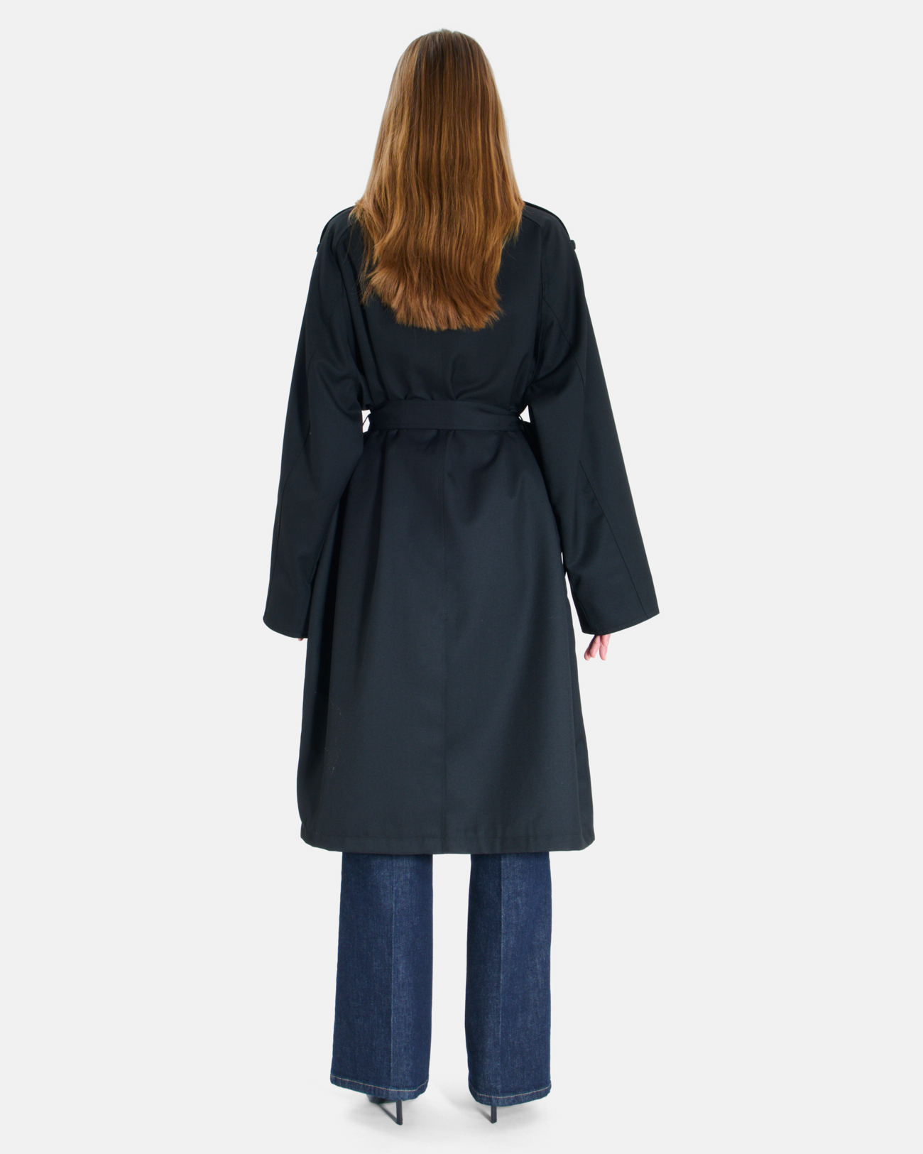 Tybalt Trench Long black double-breasted trench coat ZAPA