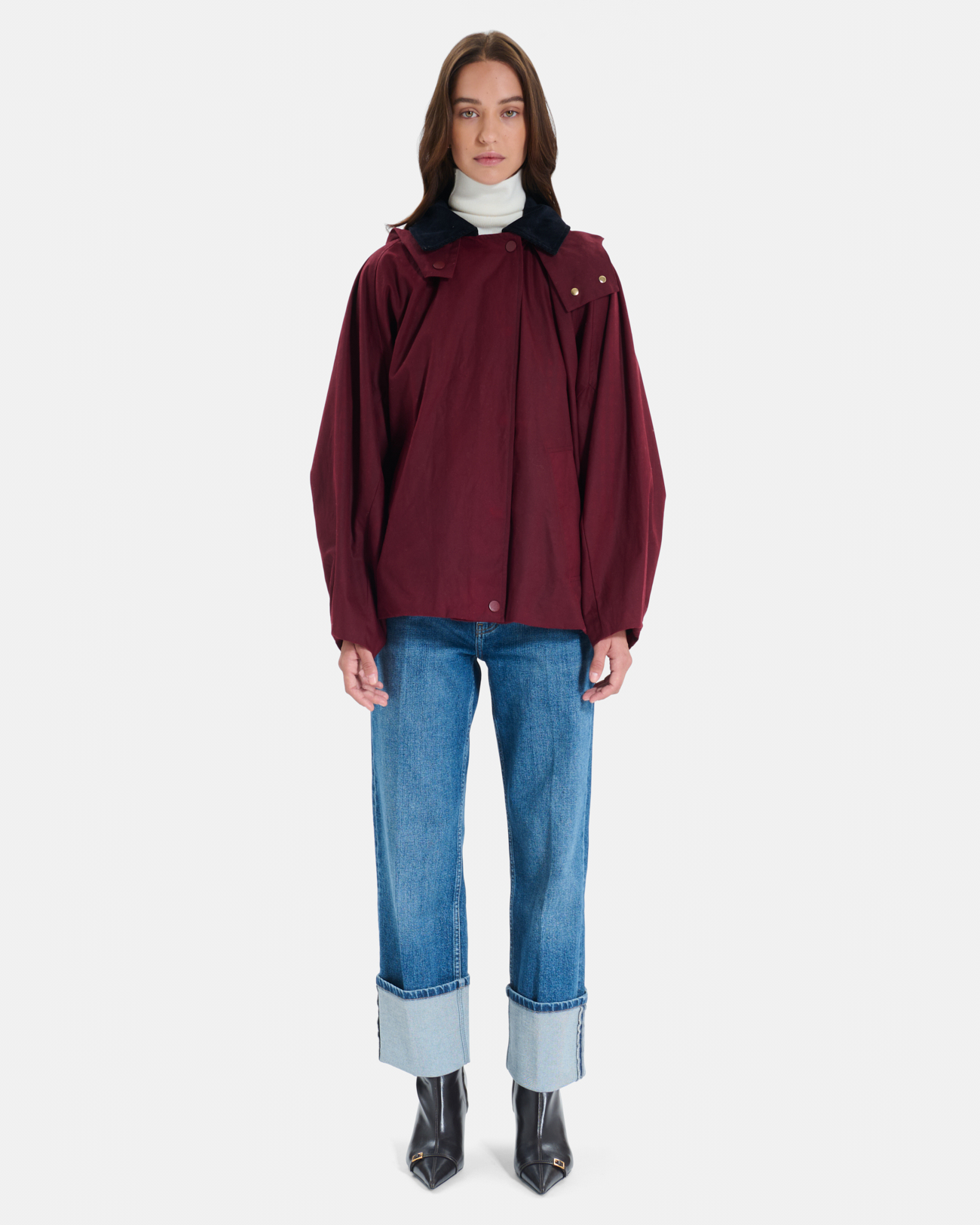 Telmi Trench Carmine red cotton trench coat ZAPA