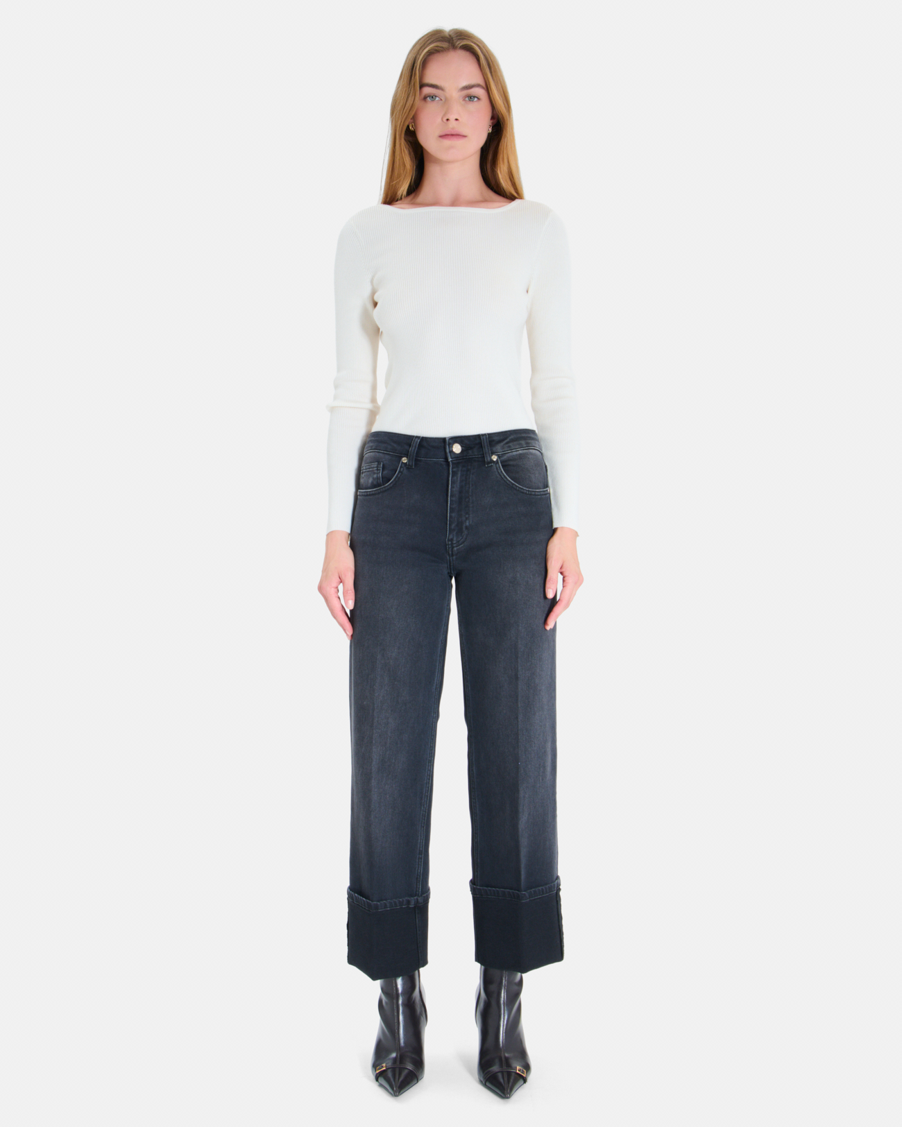 Jean Popus Black straight jeans ZAPA