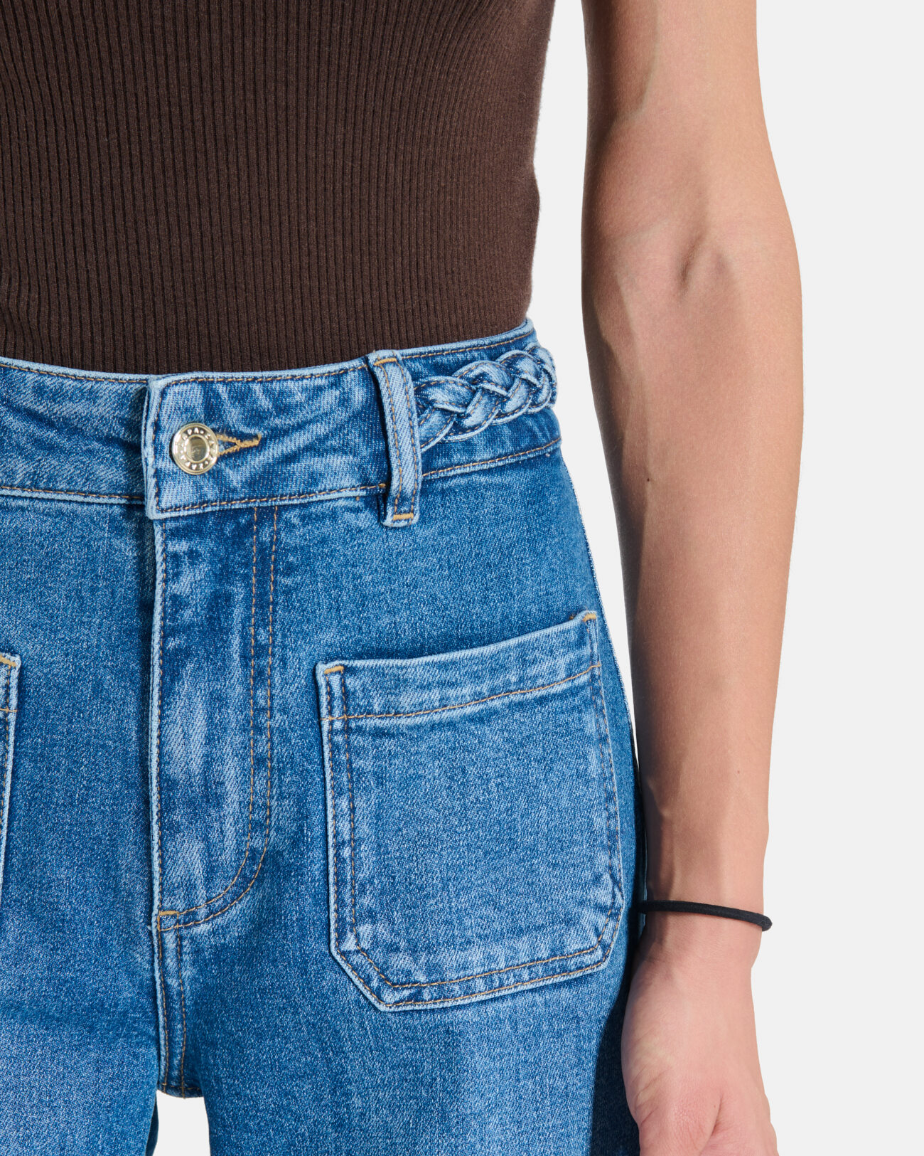 Jean Pocket Straight-leg cotton jeans ZAPA