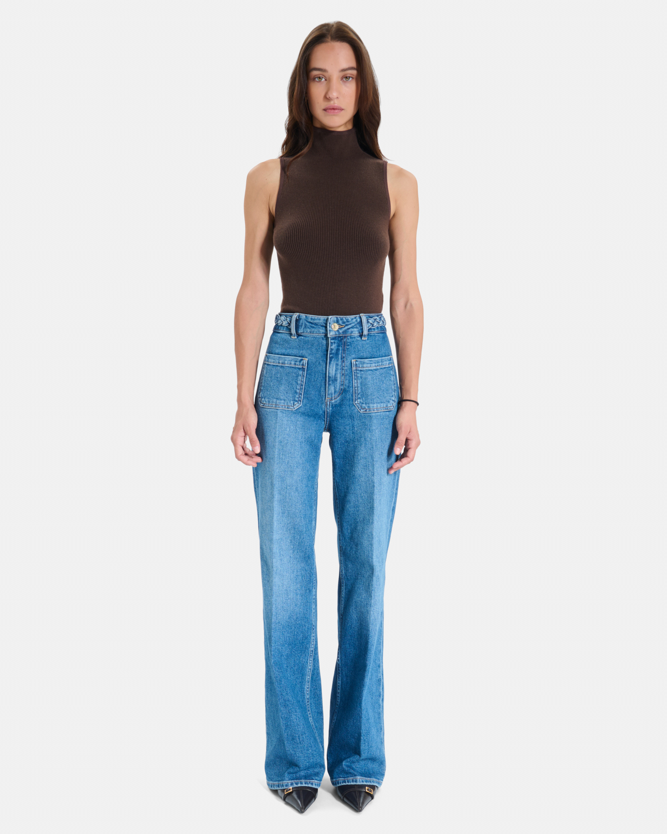 Jean Pocket Straight-leg cotton jeans ZAPA