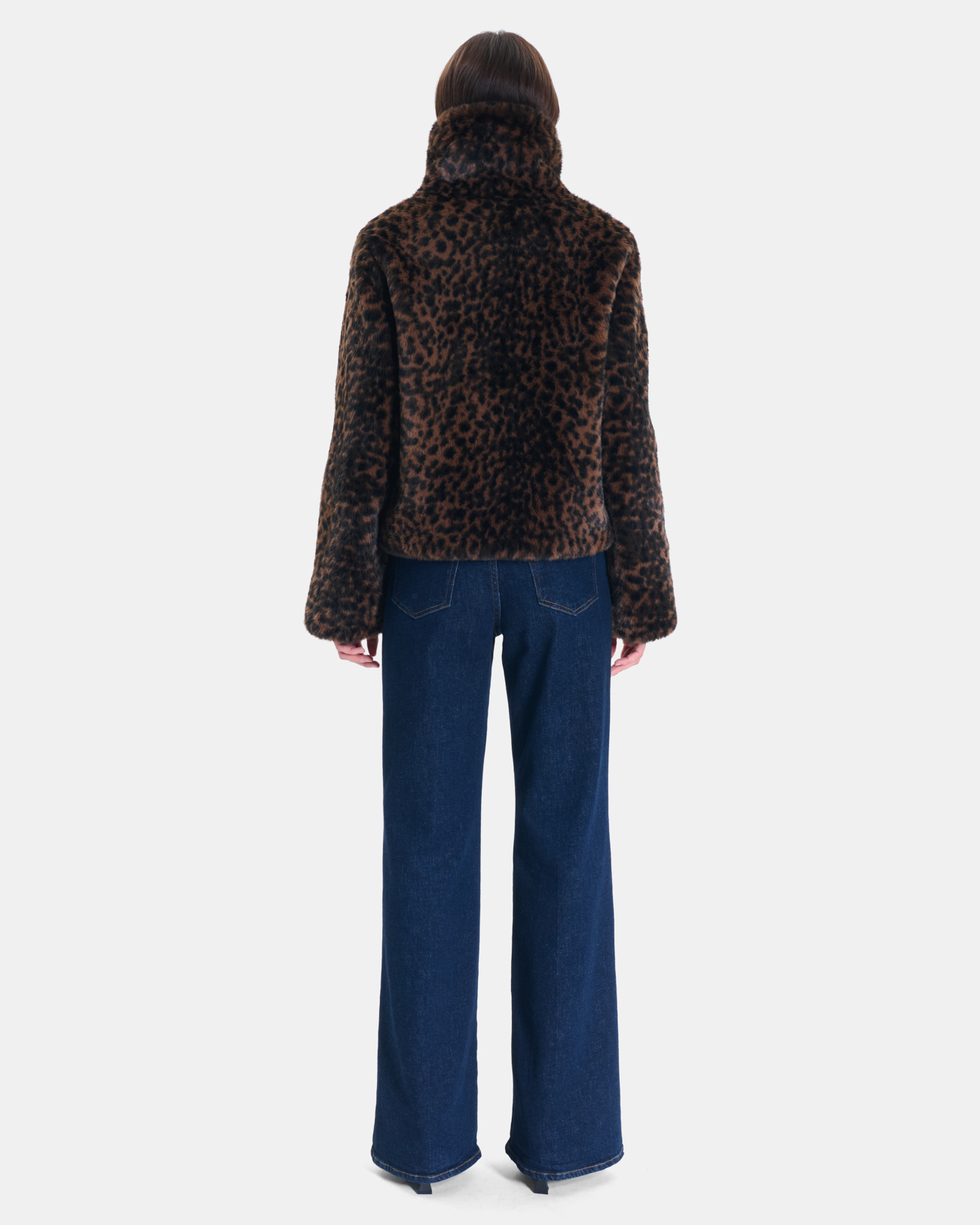 Mia Coat Leopard print zip-up short coat ZAPA