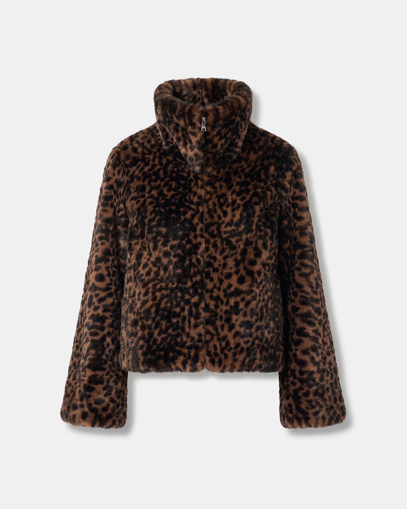 Mia Coat Leopard print zip-up short coat ZAPA