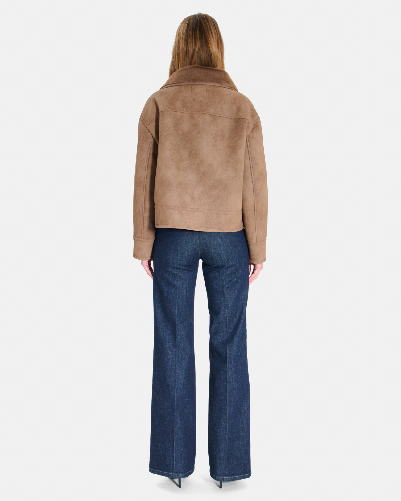 Marya coat Cinnamon short aviator coat ZAPA