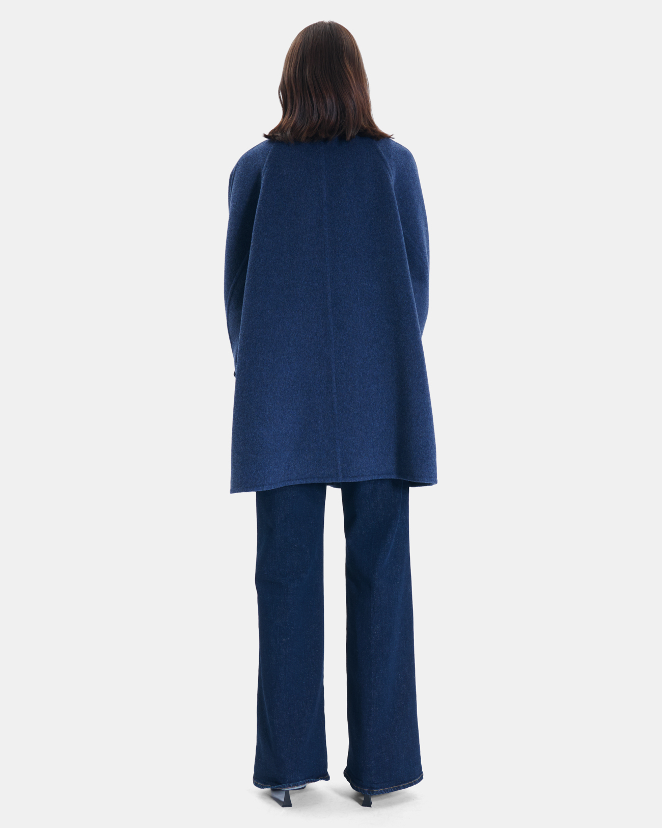 Maeline Coat Indigo wool coat ZAPA