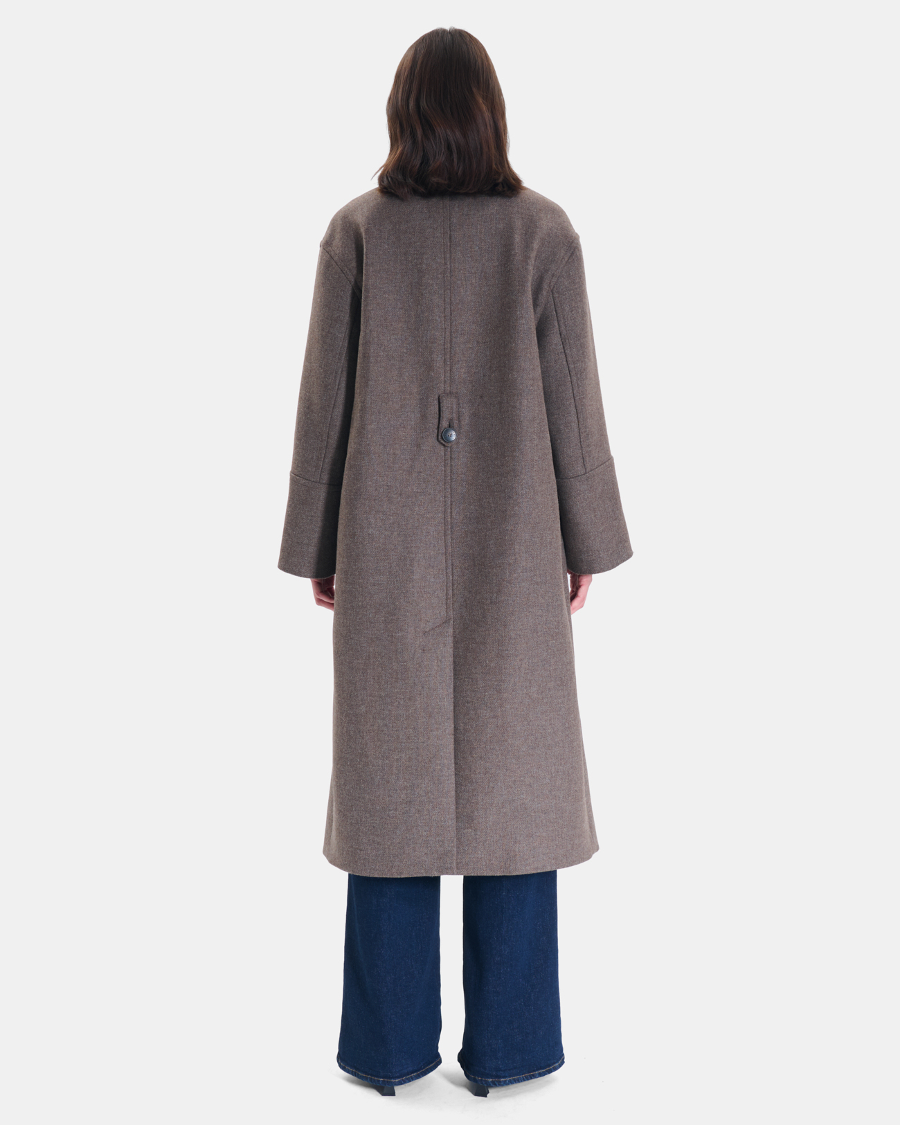 Manoli Coat Long hazelnut wool coat ZAPA