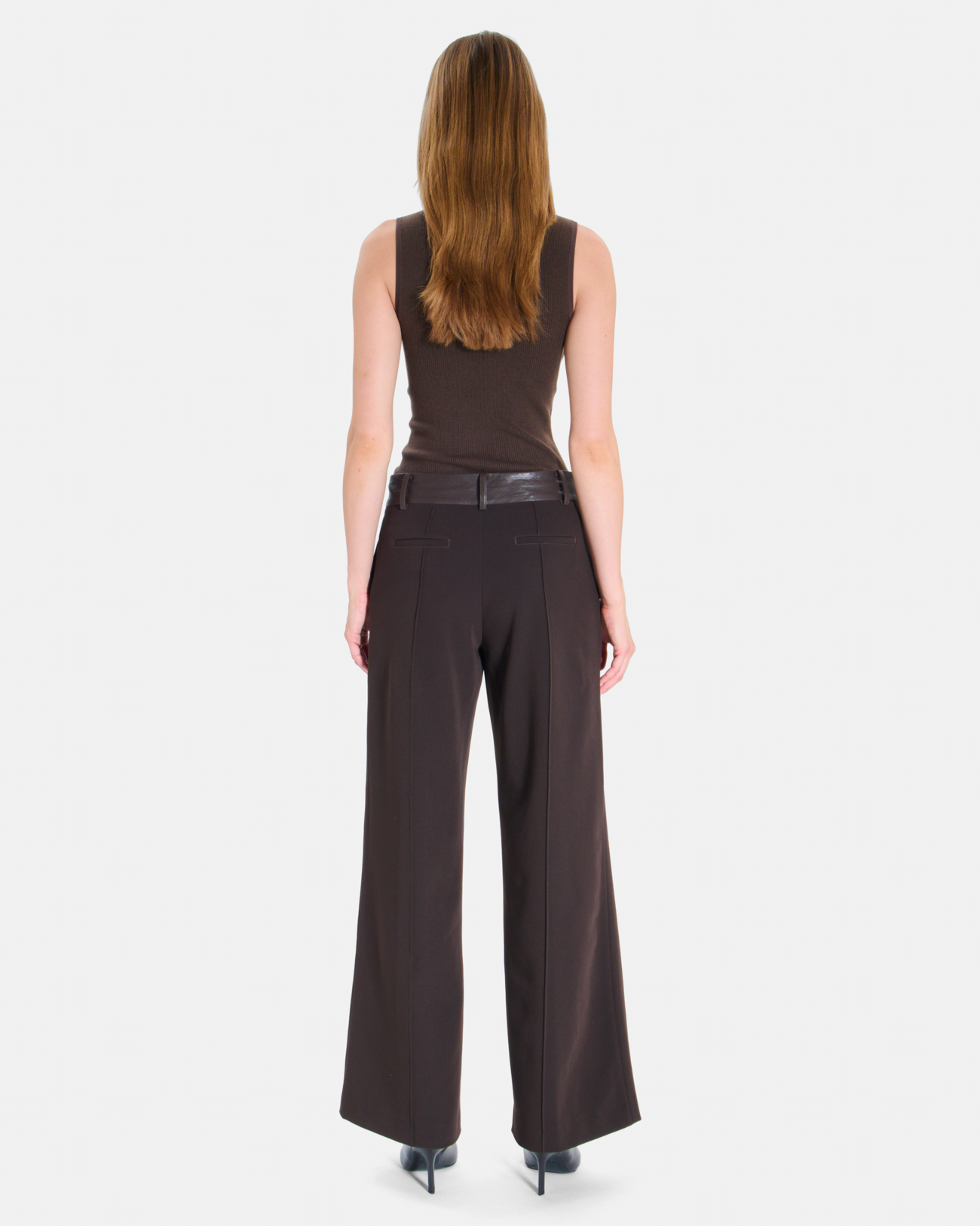 Panache Trousers Chocolate wide-leg trousers ZAPA