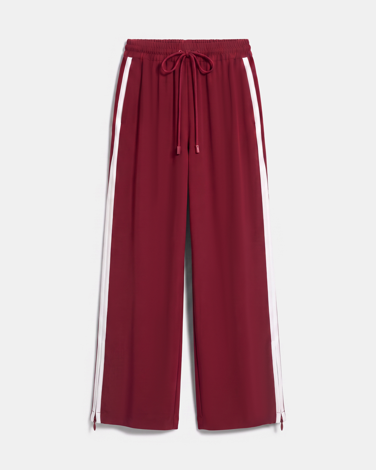 Posy Pants Flowing drawstring trousers with white side stripes ZAPA
