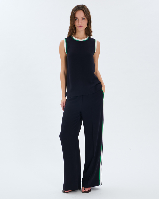 Top Troy Nighttime contrast neckline top ZAPA