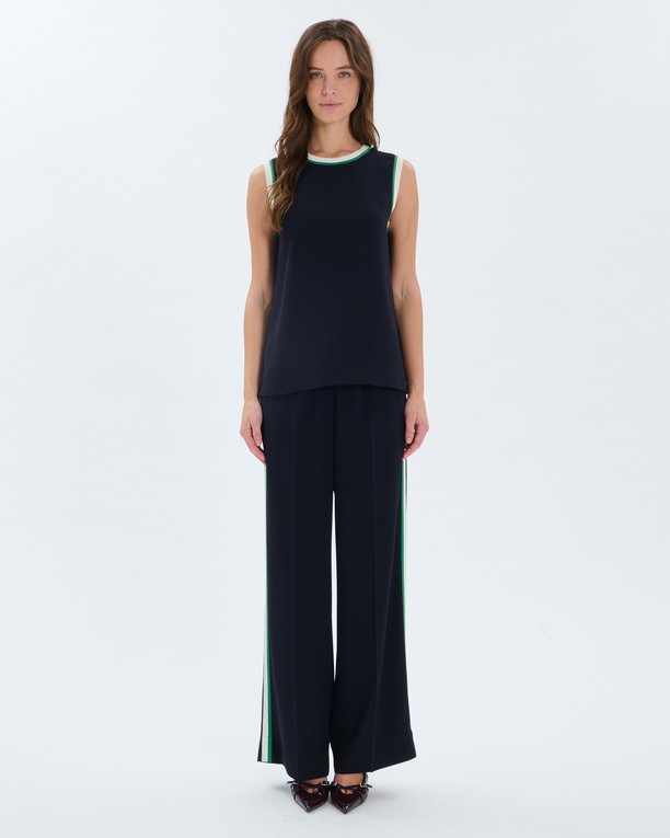 Top Troy Nighttime contrast neckline top ZAPA
