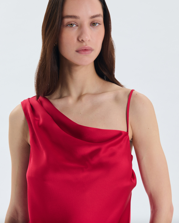 Top Tia Satin asymmetric top ZAPA