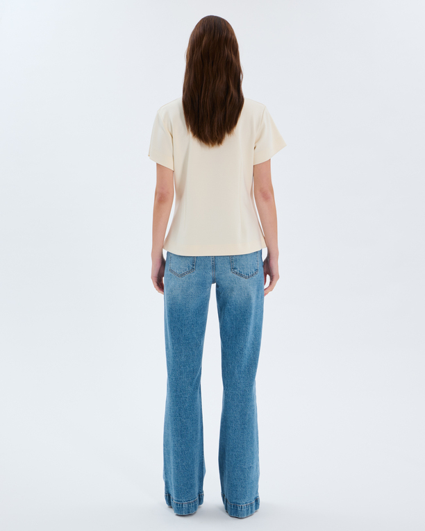 Top Tanouk Ecru viscose top ZAPA