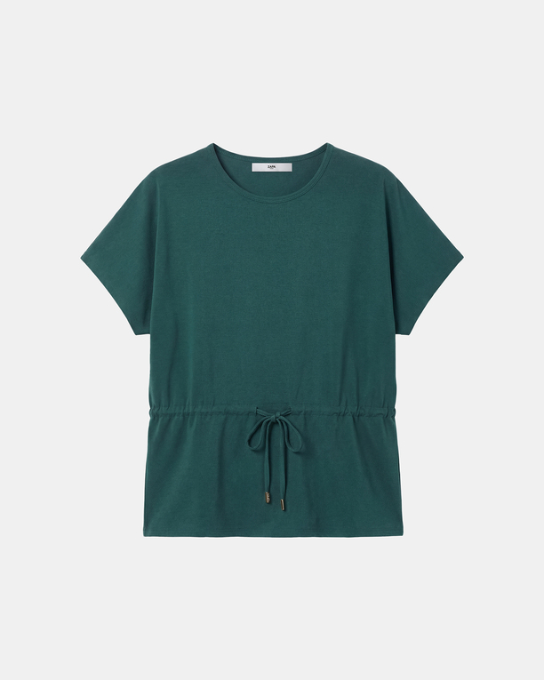 Top Toria Green top with a cinched waist ZAPA