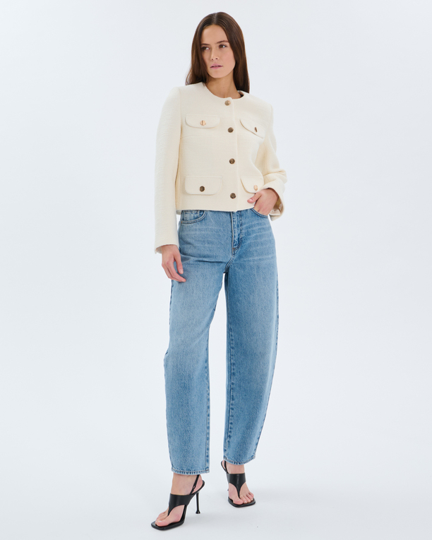 Valsa Jacket Ecru tweed jacket ZAPA