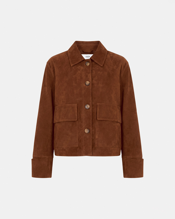 Vita Jacket Mahogany goatskin leather jacket ZAPA