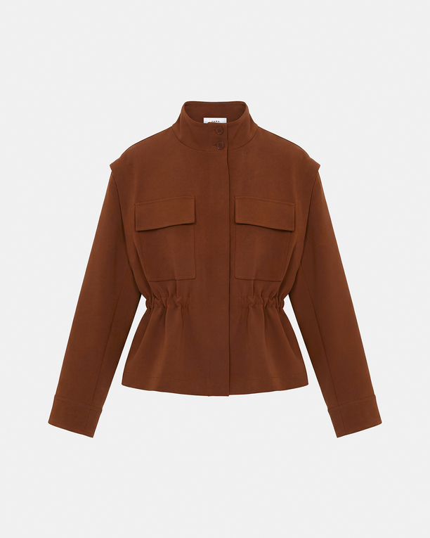 Vahita Jacket Mahogany jacket with removable sleeves ZAPA