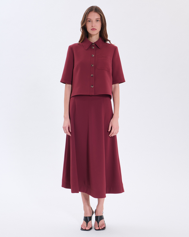 Celina shirt Short burgundy shirt ZAPA
