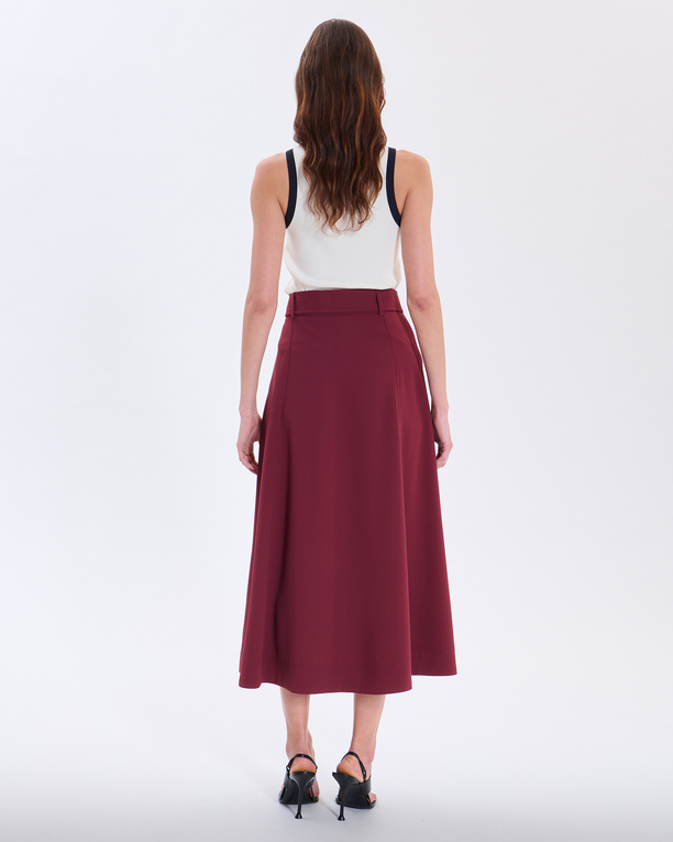 June Skirt Long wine-colored skirt ZAPA