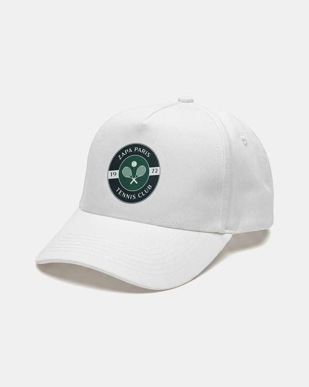 Icon Club Cap White cap with green logo ZAPA