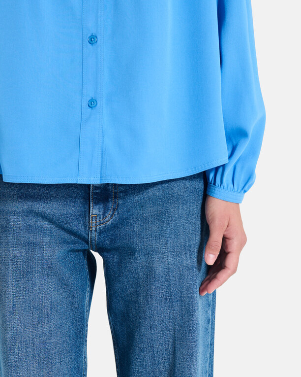 Curtis shirt Blue long-sleeved bamboo fiber shirt ZAPA