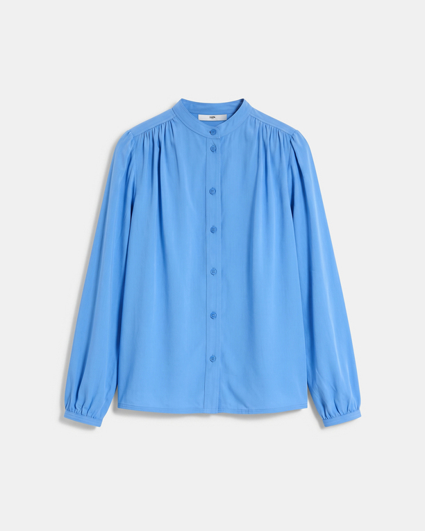 Curtis shirt Blue long-sleeved bamboo fiber shirt ZAPA
