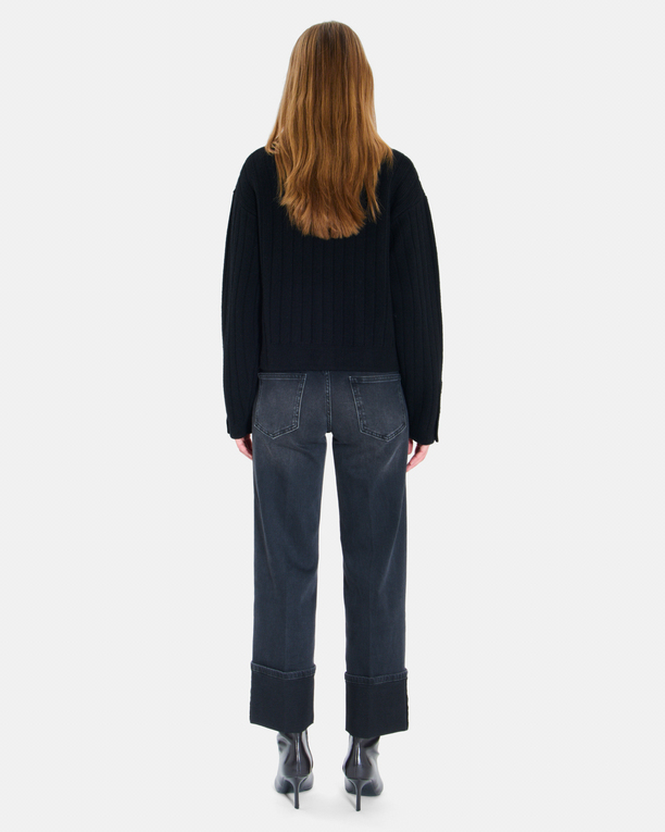 Gelina Vest Black merino wool vest ZAPA