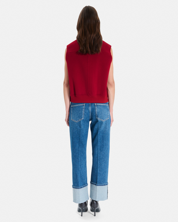 Gaspard vest Sleeveless wool vest with a high collar ZAPA