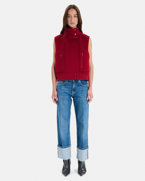 Gaspard vest Sleeveless wool vest with a high collar ZAPA