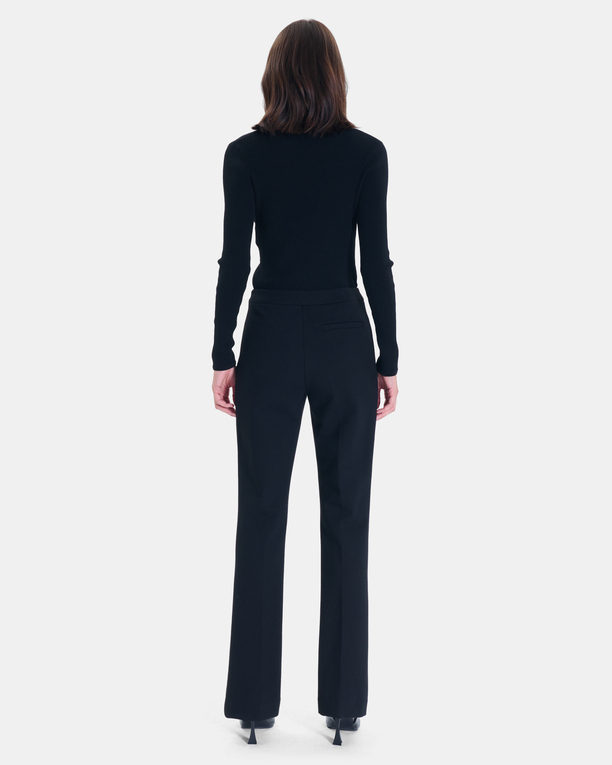 Noun cardigan Black ribbed knit zip-up vest ZAPA