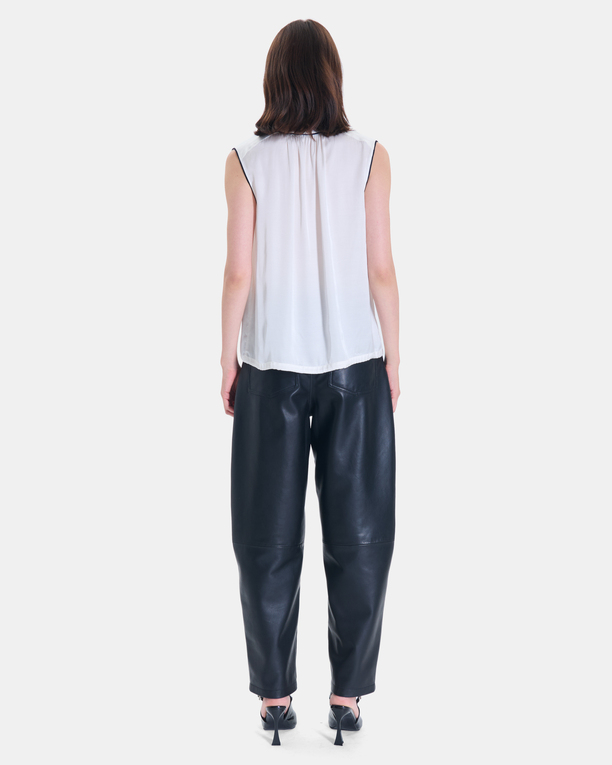 Top Toby Off-white sleeveless viscose top ZAPA