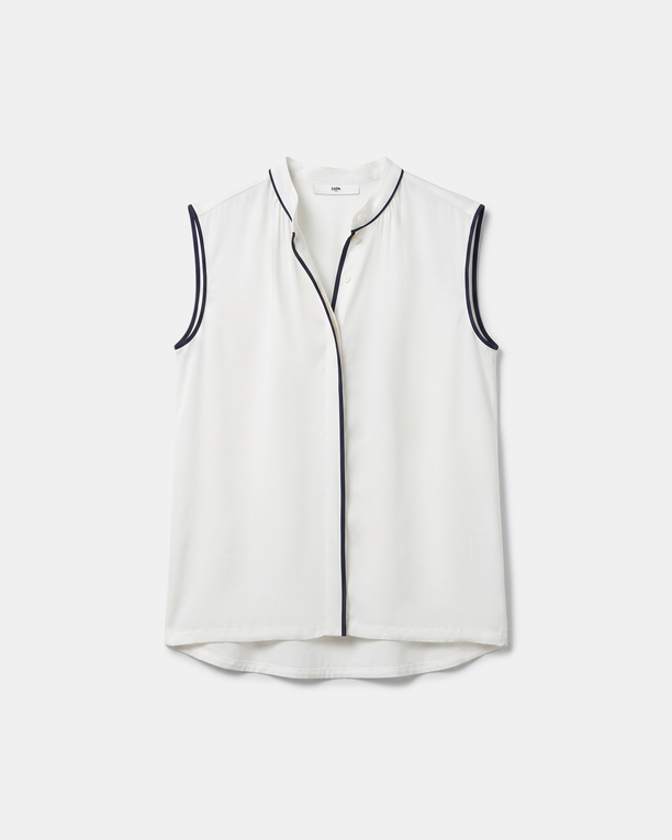 Top Toby Off-white sleeveless viscose top ZAPA