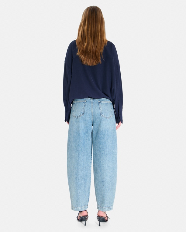 Tulia Top Long-sleeved night top with a shirt collar ZAPA