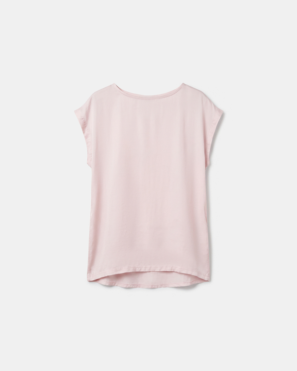 Top Tracy Pink short-sleeved viscose top ZAPA