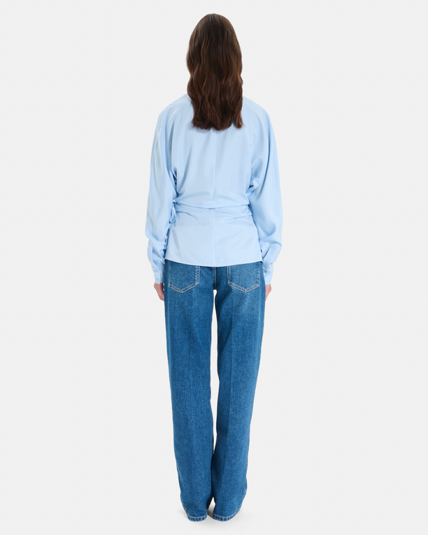 Top Taran Light blue crossover top ZAPA