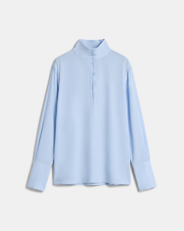 Top Tobias Light blue long-sleeved top with a high neck ZAPA