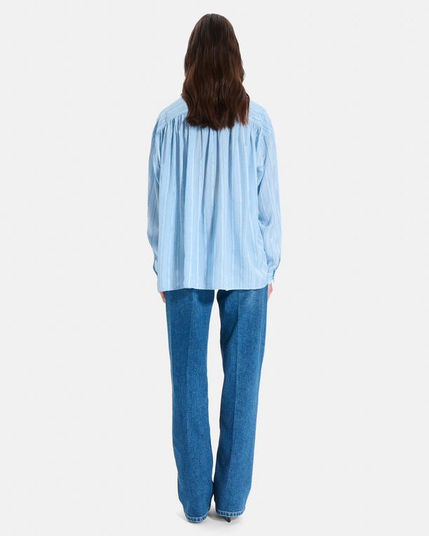 Brielle Blouse Flowy long-sleeved V-neck striped blouse ZAPA