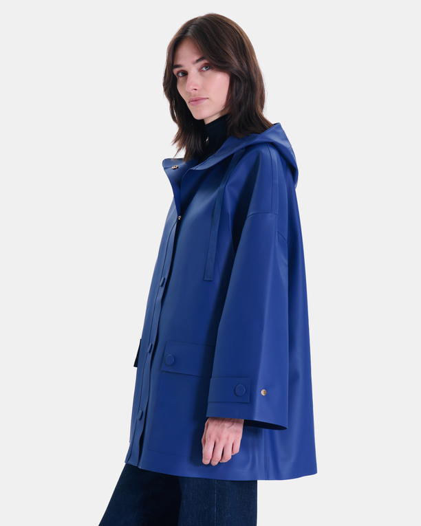Tim Trench Royal blue hooded trench coat ZAPA