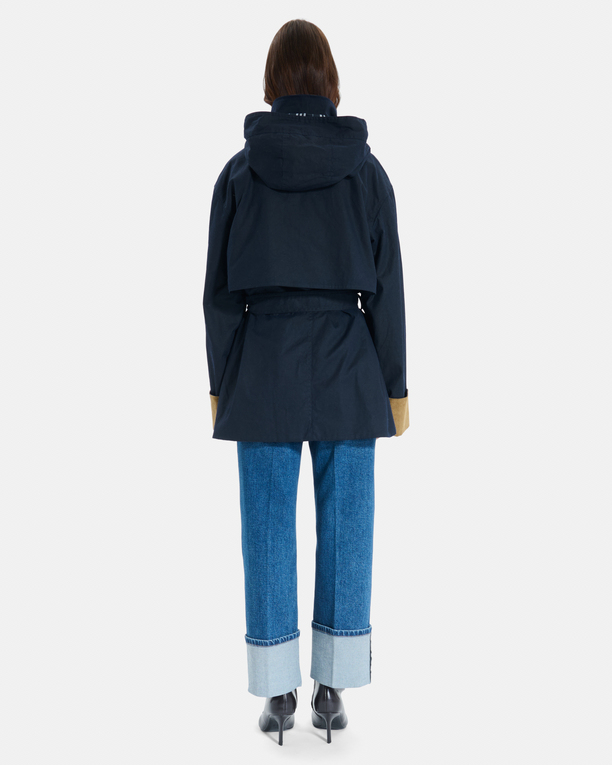 Tabi Trench Fitted nighttime trench coat in cotton ZAPA